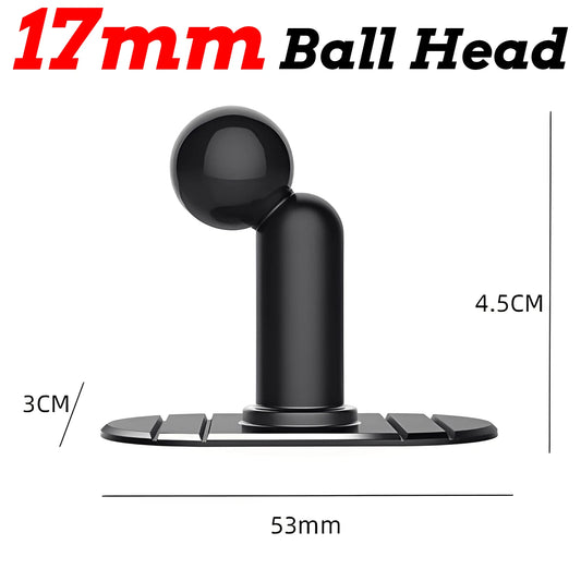 Car Phone Holder Base Universal 17Mm Ball Head Stand Self Adhesive 360 Rotation Auto Dashboard GPS Bracket Mount Accessories