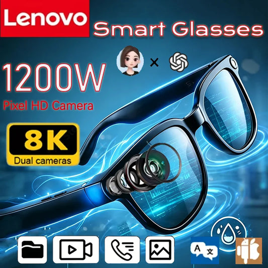 AI Smart Wireless Glasses Bluetooth Sunglasses Remote 8K Control Touch Photo Camera Recording Voice Assistant Translator