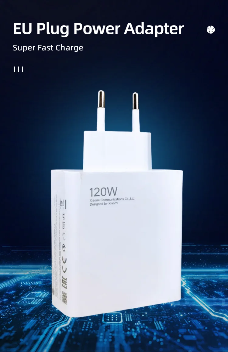 Original  Charger 120W Turbo Super Fast Charge EU Adapter Type C Cable for Mi 13T 12S Redmi Note 14 13 12 Pro plus Phone