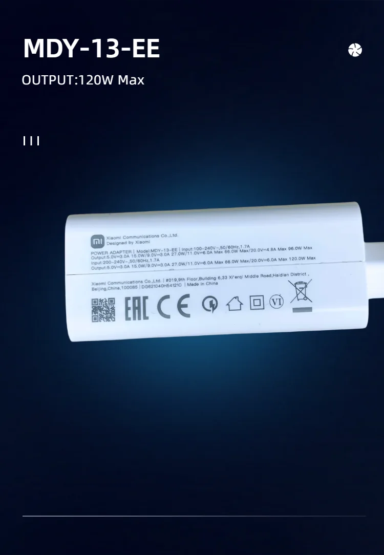 Original  Charger 120W Turbo Super Fast Charge EU Adapter Type C Cable for Mi 13T 12S Redmi Note 14 13 12 Pro plus Phone