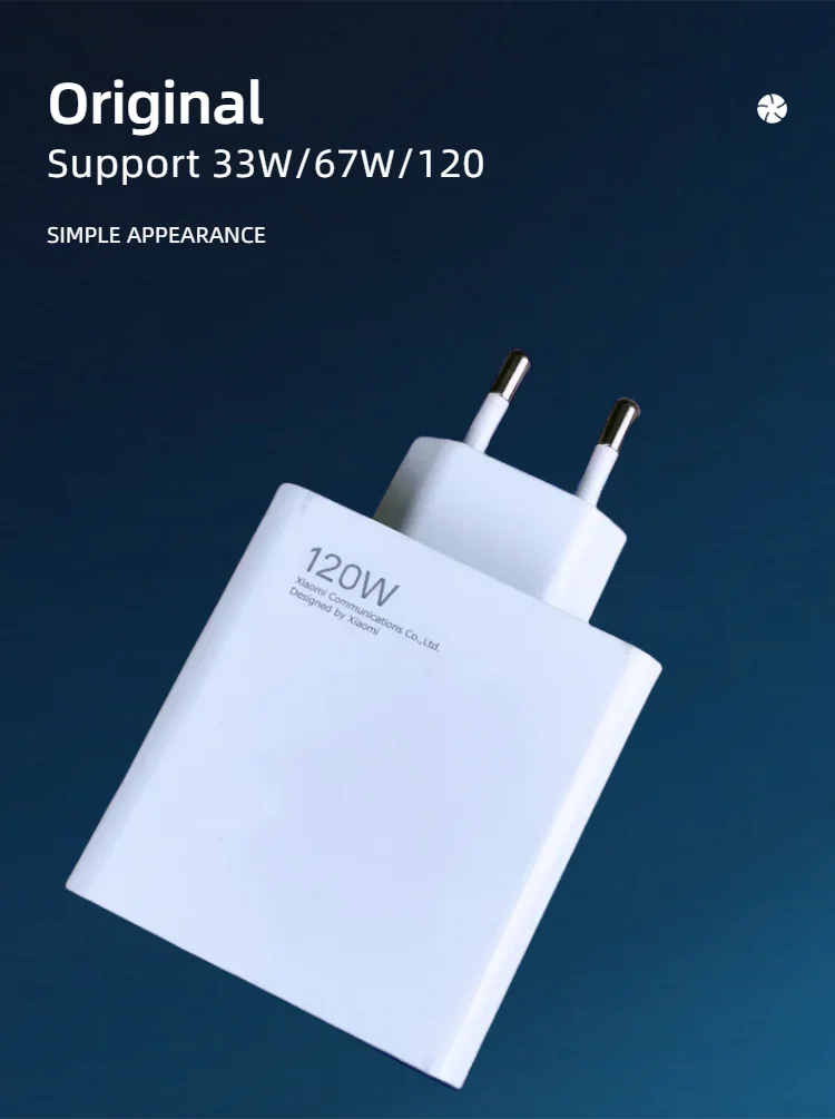 Original  Charger 120W Turbo Super Fast Charge EU Adapter Type C Cable for Mi 13T 12S Redmi Note 14 13 12 Pro plus Phone